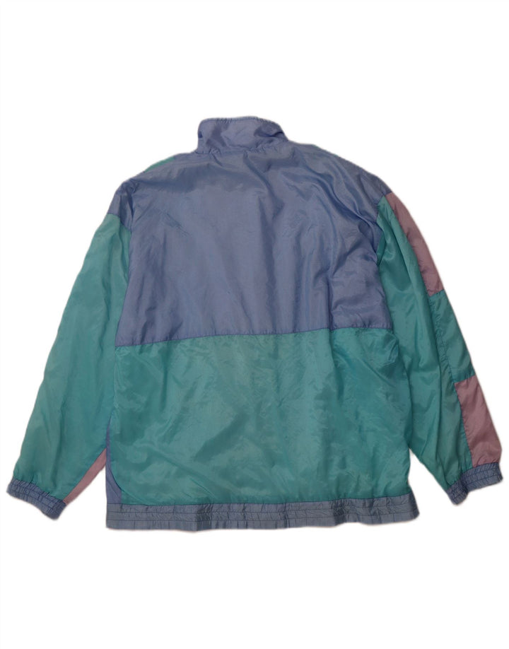 VINTAGE Herren-Trainingsanzug-Oberteil, Jacke, XL, Blau, Farbblock
