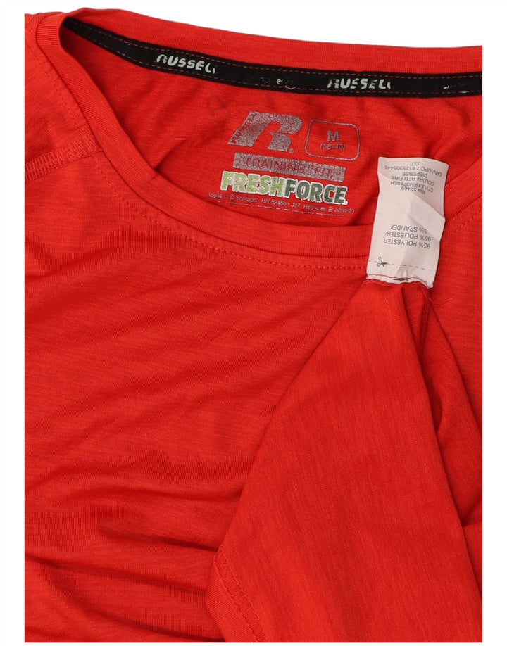 RUSSELL ATHLETIC Herren T-Shirt Top UK 38/40 Mittelrotes Polyester