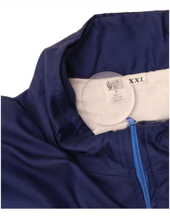 PUMA Herren-Trainingsanzug, Top-Jacke, 2XL, Marineblau, Colourblock-Baumwolle