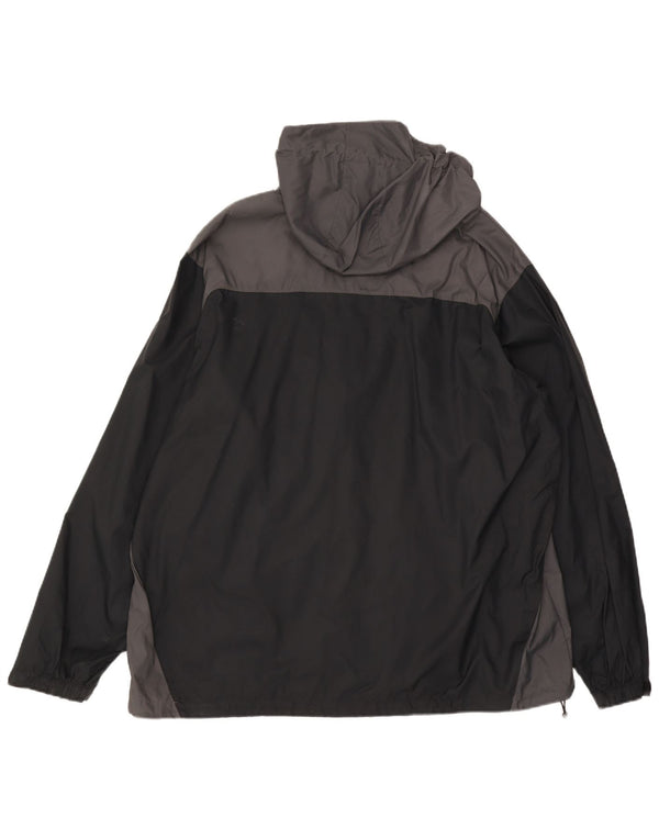 Columbia Herren-Regenjacke mit Kapuze, UK 44 2XL, schwarzes Colourblock-Nylon