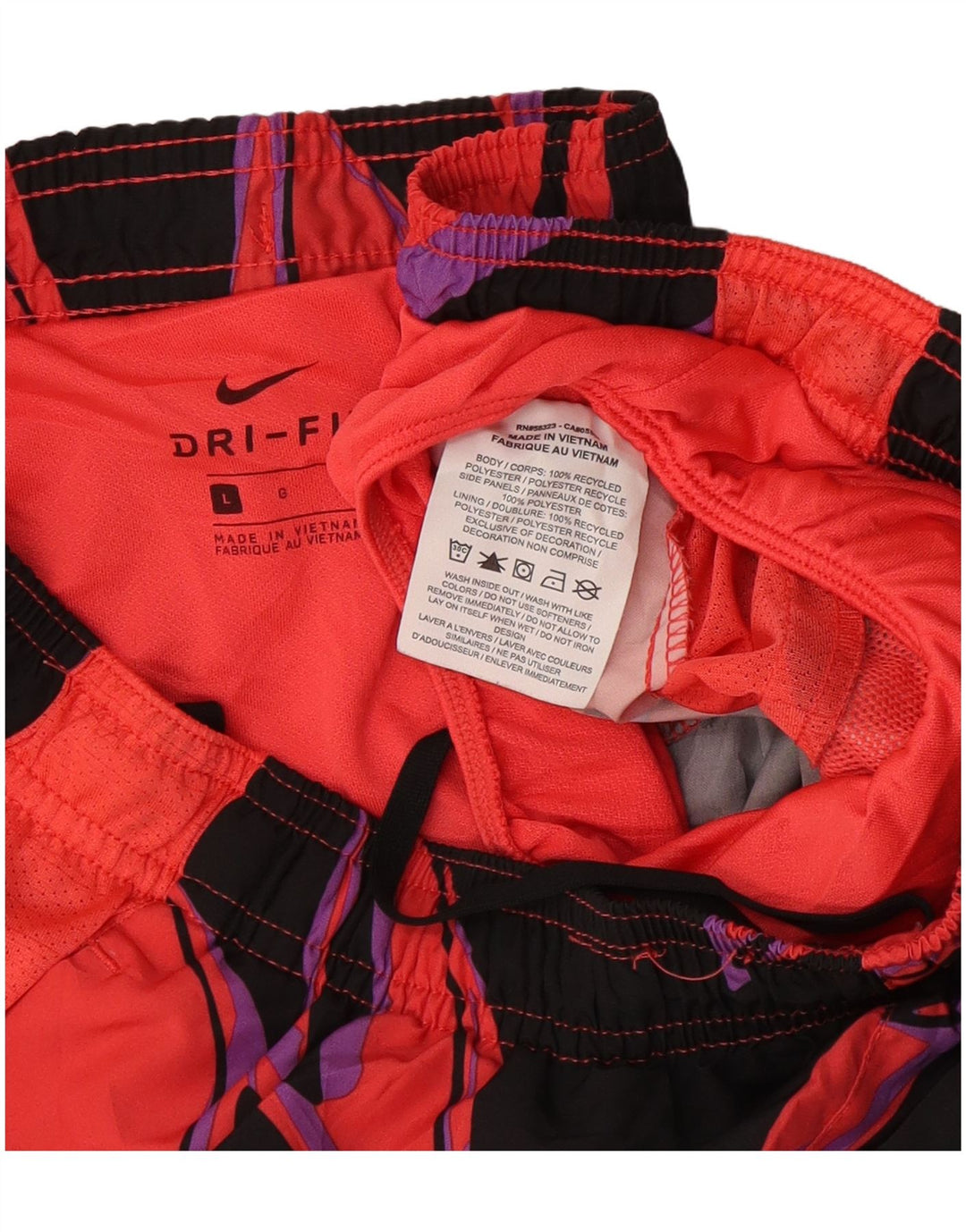 Nike Herren Dri Fit Sportshorts, großes, mehrfarbiges, geometrisches Polyester