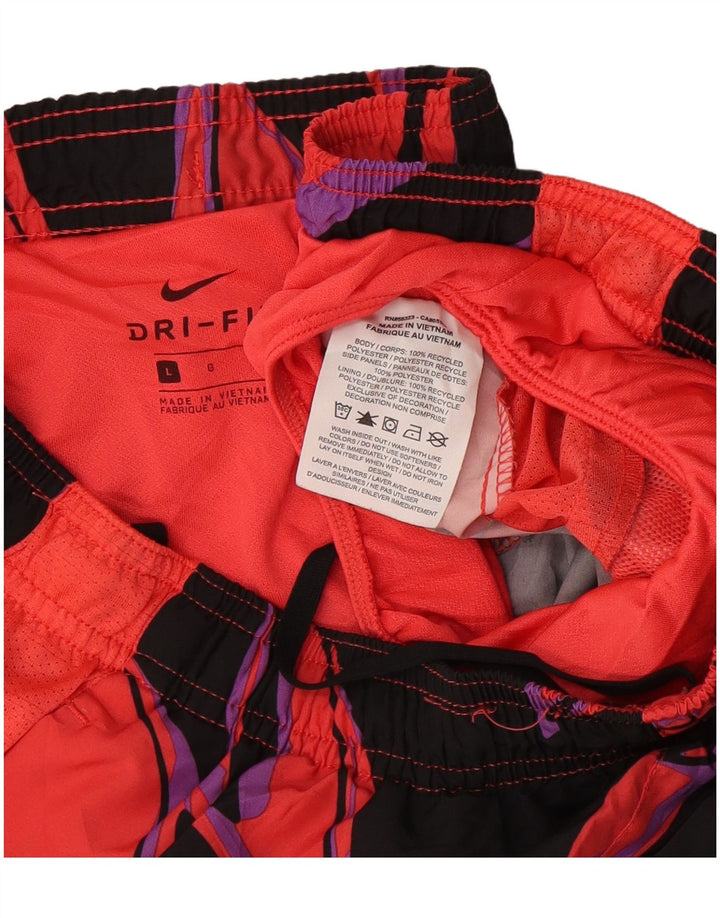 Nike Herren Dri Fit Sportshorts, großes, mehrfarbiges, geometrisches Polyester