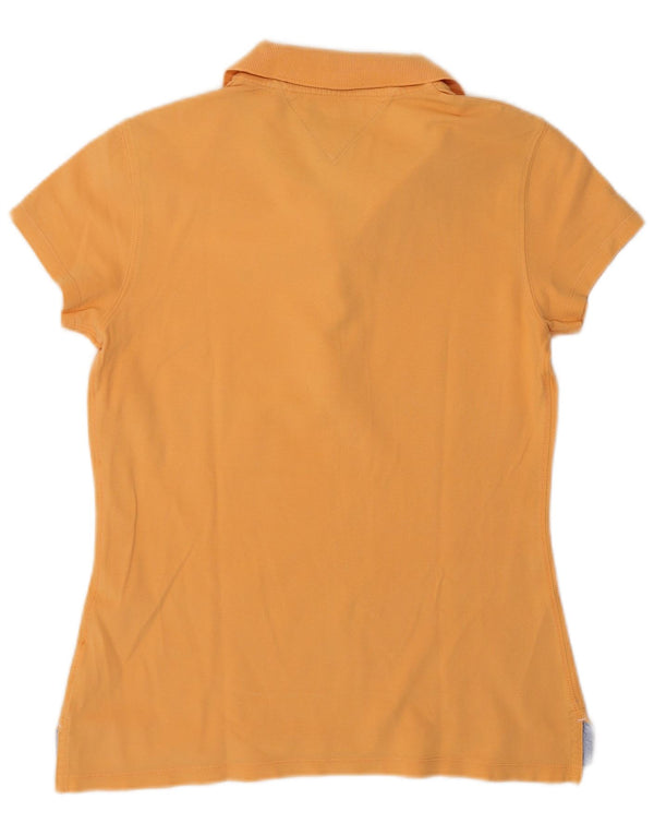 Tommy Hilfiger Damen Slim Fit Poloshirt UK 12 Mittelorange