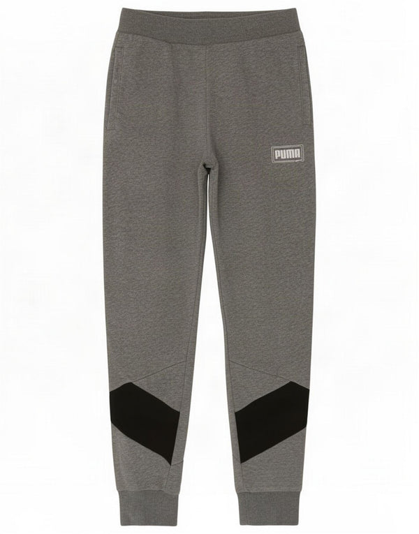 Puma Damen Trainingshose Jogger UK 8 Small Grau Colourblock Baumwolle
