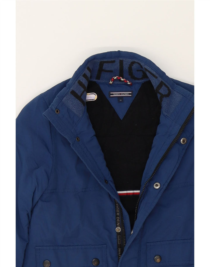 TOMMY HILFIGER Boys Windbreaker Jacket 5-6 Years Blue Polyamide Vintage Tommy Hilfiger and Second-Hand Tommy Hilfiger from Messina Hembry 