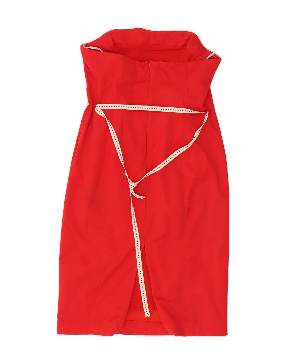 COAST Womens Strapless Dress UK 16 Large Red Cotton Vintage Coast and Second-Hand Coast from Messina Hembry 