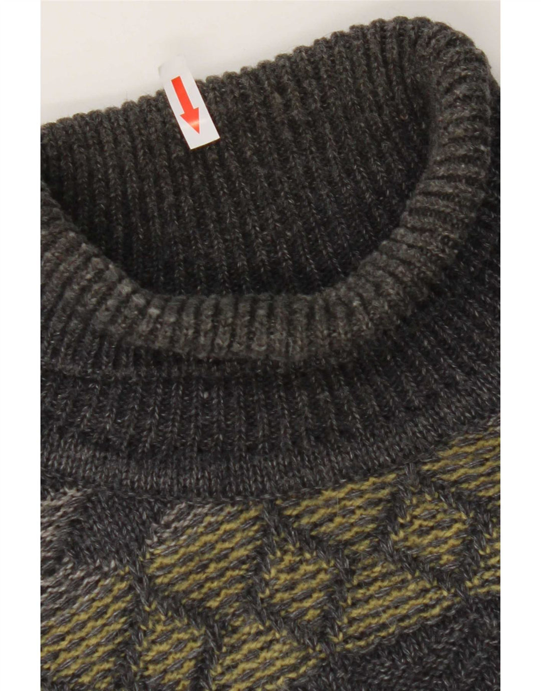 Gilberto Herren Rollkragenpullover Pullover IT 56 2XL Graue geometrische Wolle