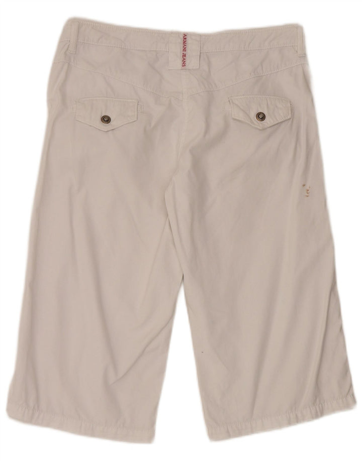 Armani Damen Bermudashorts W28 Mittelweiße Baumwolle