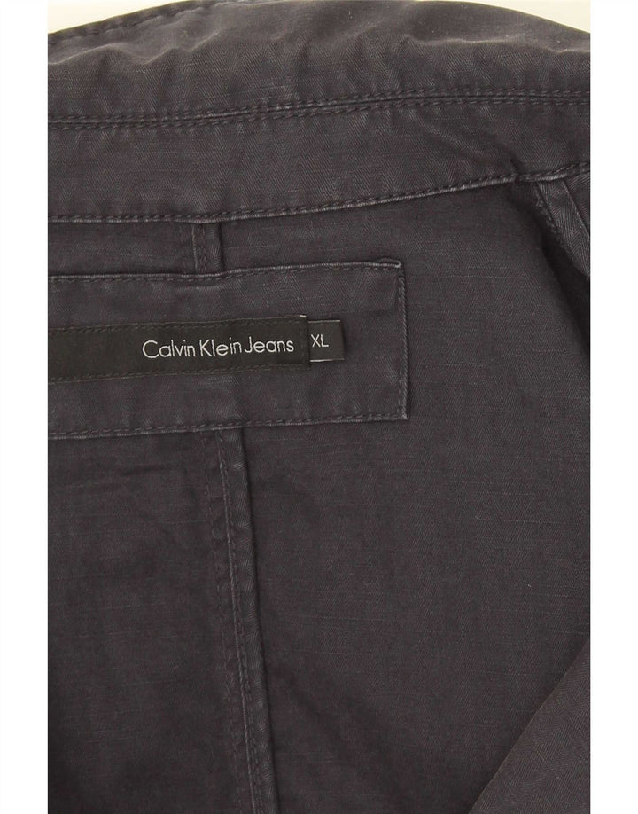 Calvin Klein Herren 1-Knopf-Blazerjacke UK 42 XL Marineblau