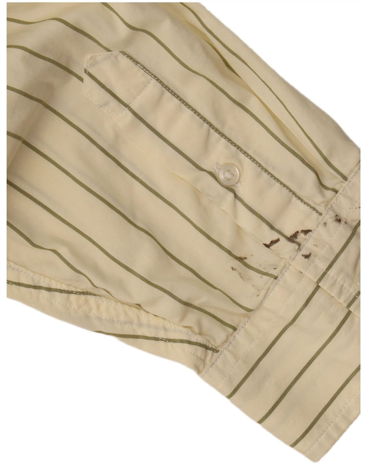 Gap Herren Original Fit Hemd XL Beige Nadelstreifen Baumwolle