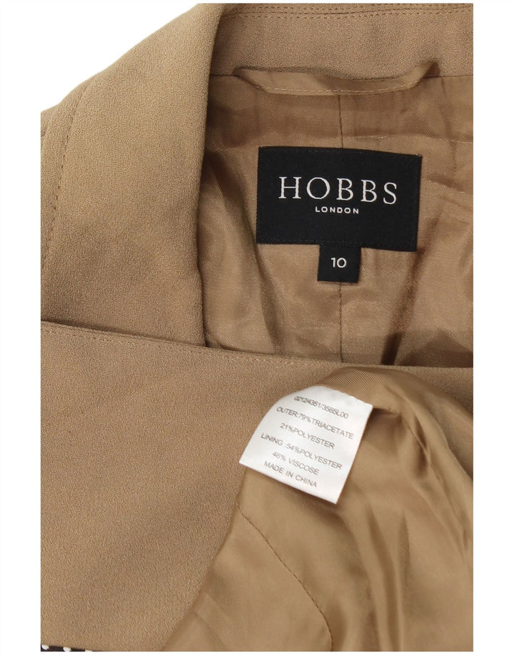 Hobbs Zweireihiger Damen-Blazer, Gr. 10, Größe S, Beige, Triacetat
