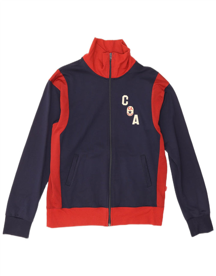 Converse Damen-Trainingsanzug-Top-Jacke, UK 16, Größe L, Marineblau, Farbblock