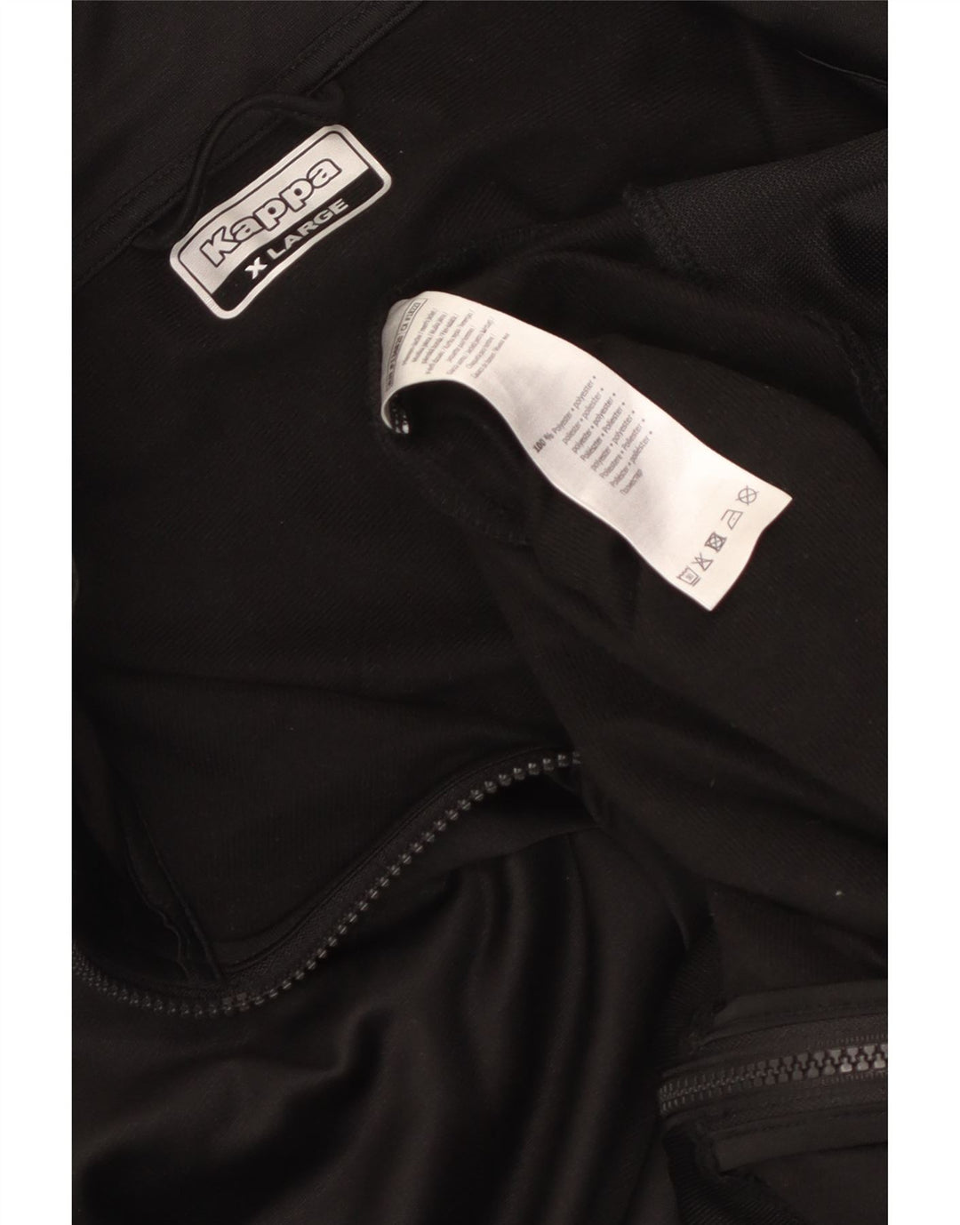 Kappa Herren Graphic Trainingsanzug Top Jacke XL Schwarz Polyester