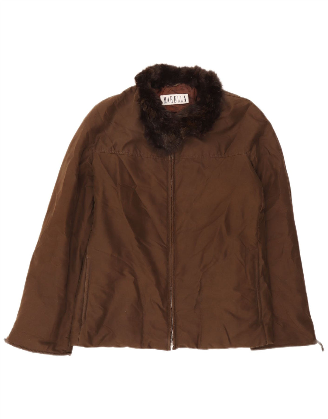 Marella Damen Bomberjacke UK 12 Mittelbraunes Polyester