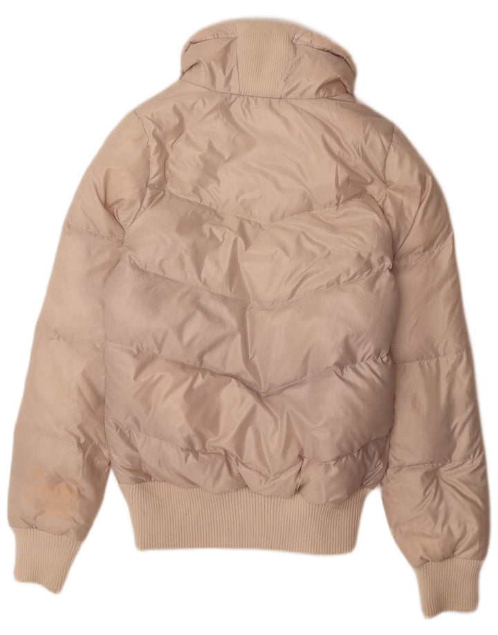 Adidas Damen Wattierte Jacke UK 12 Medium Beige Nylon