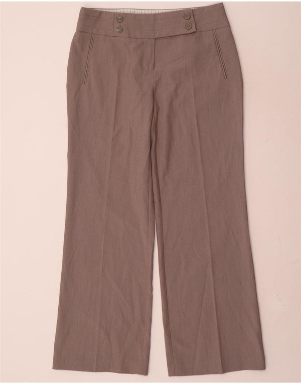 Marks & Spencer Damen-Freizeithose mit weitem Bein, UK 12, M, W30, L31, Grau
