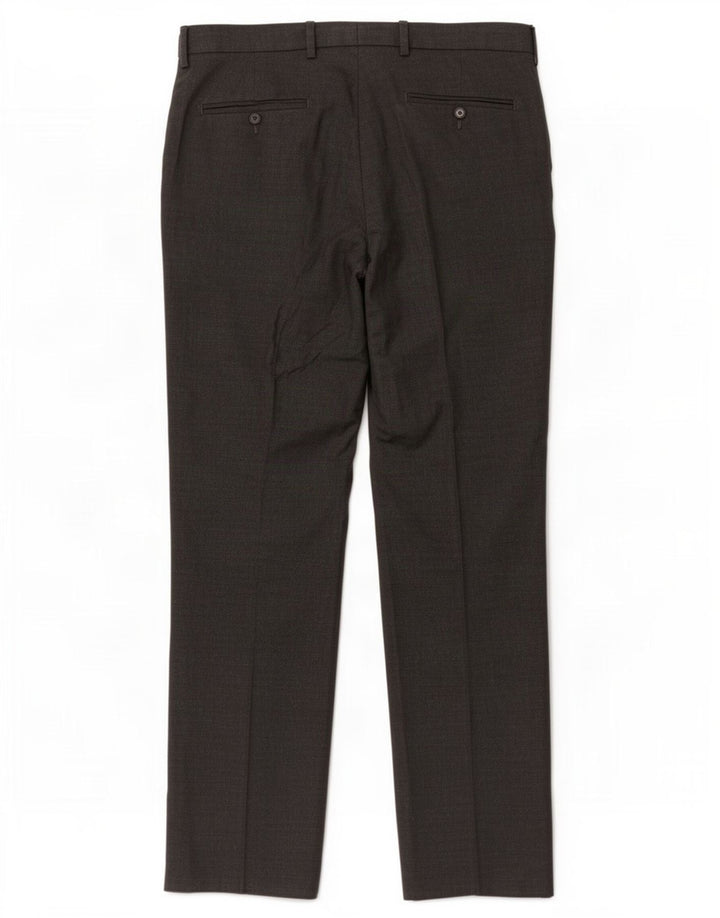 Marks & Spencer Herren-Anzughose in normaler Passform, W34, L31, grau, Polyester