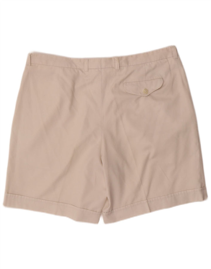 LACOSTE Mens Pegged Chino Shorts IT 52 XL W40  Off White Polyester