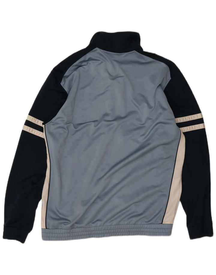 Diadora Herren-Trainingsanzug-Top-Jacke, UK 44, XL, blaues Farbblock-Polyester