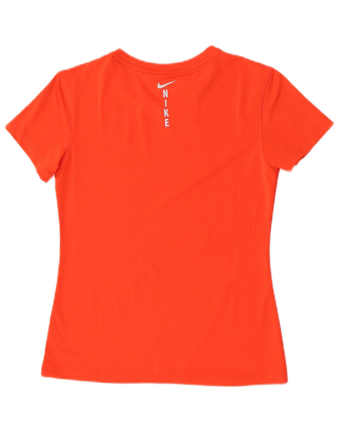 Nike Damen Dri Fit Graphic T-Shirt Top UK 14 Large Orange Polyester