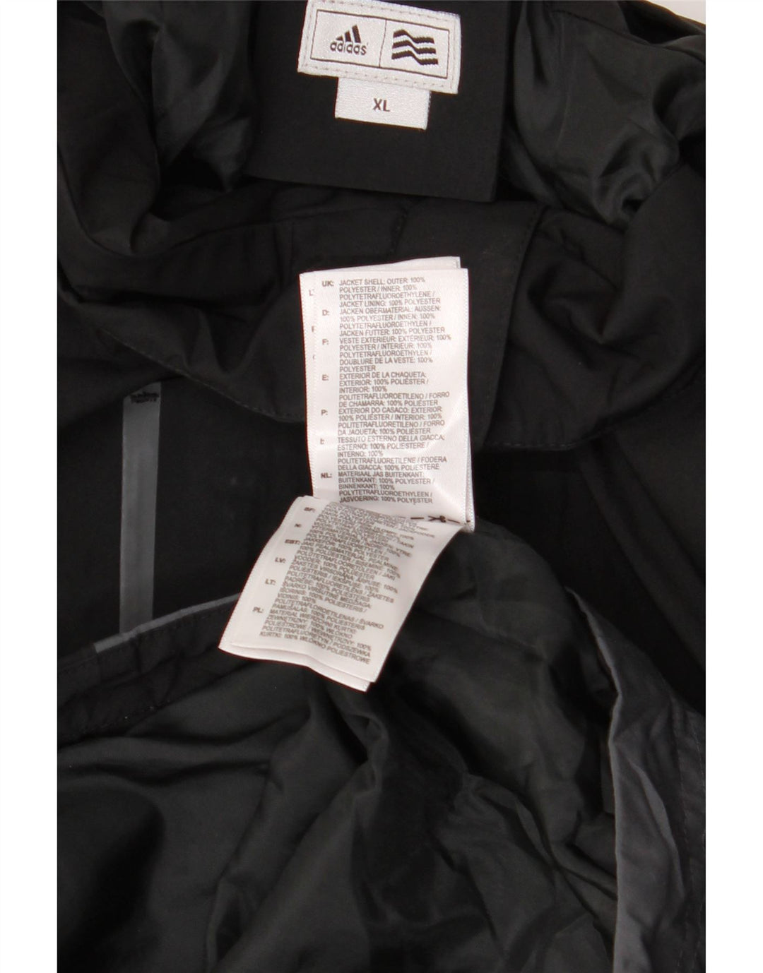 ADIDAS Herren Graphic Windbreaker Jacke UK 42 XL Schwarz Colourblock