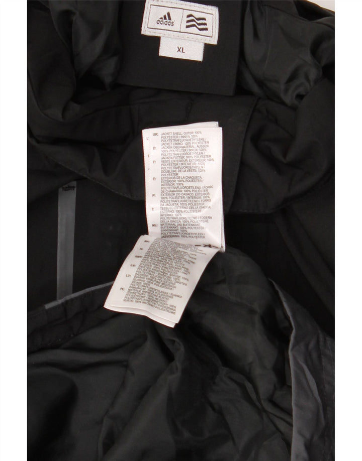 ADIDAS Herren Graphic Windbreaker Jacke UK 42 XL Schwarz Colourblock