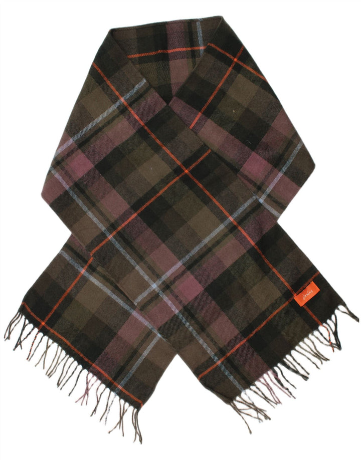 JOULES Womens Rectangle Scarf One Size Multicoloured Plaid Acrylic Classic