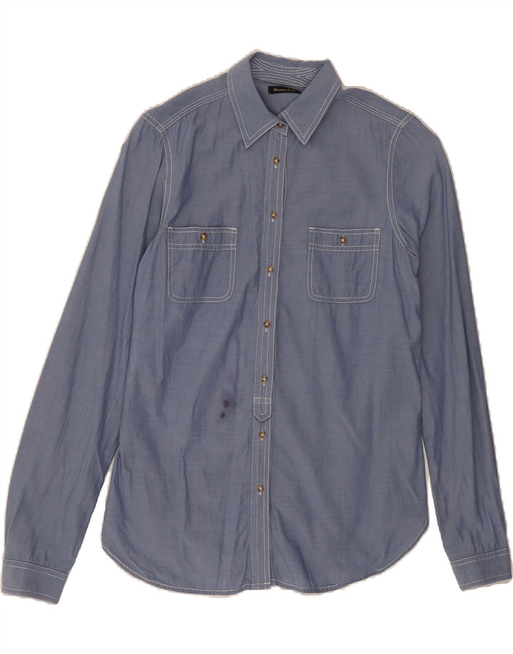 MASSIMO DUTTI Womens Shirt EU 38 Small Blue Vintage Massimo Dutti and Second-Hand Massimo Dutti from Messina Hembry 