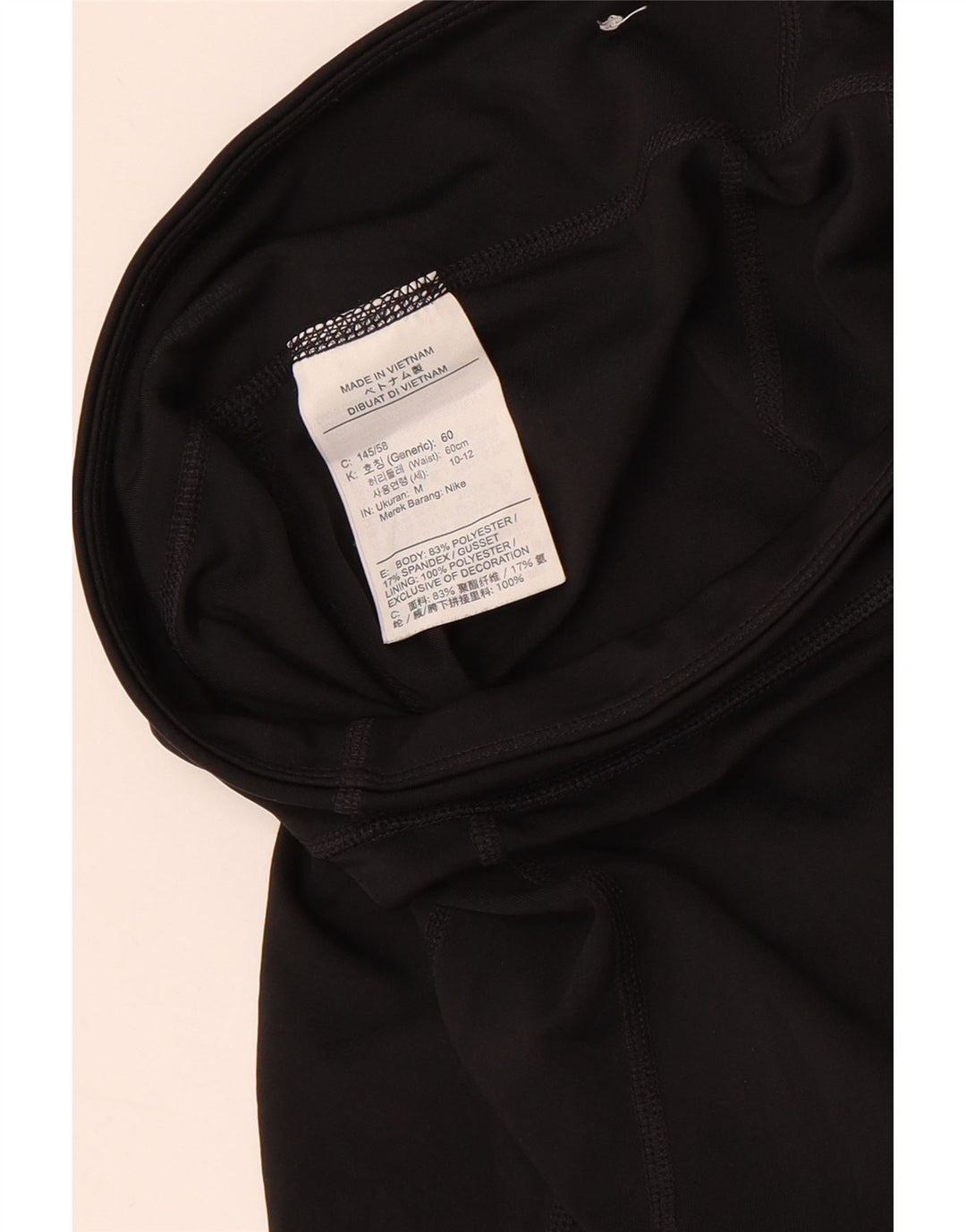 Nike Sportshorts für Mädchen, 10–11 Jahre, mittelgroß, schwarzes Polyester