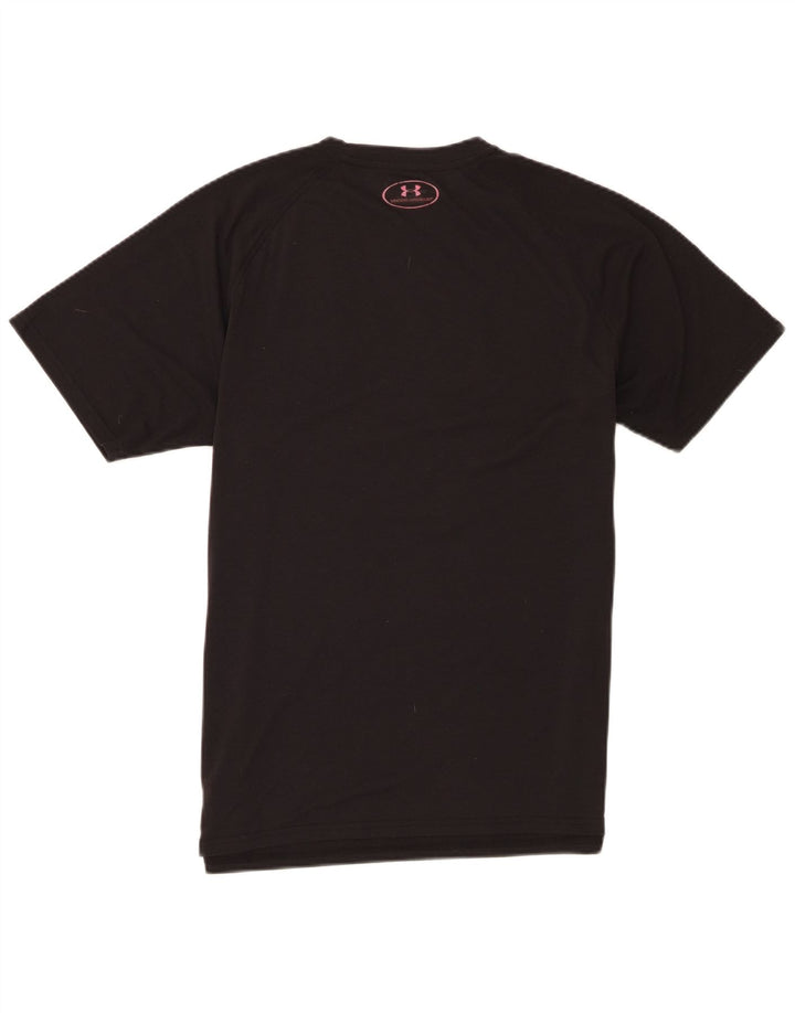 Under Armour Herren Heat Gear Graphic T-Shirt Top Mittelschwarzes Polyester