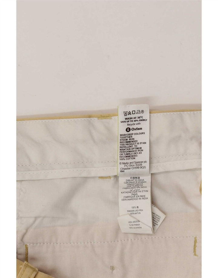 Marks & Spencer Herren-Chinoshorts W36, Größe L, Gelb, Baumwolle