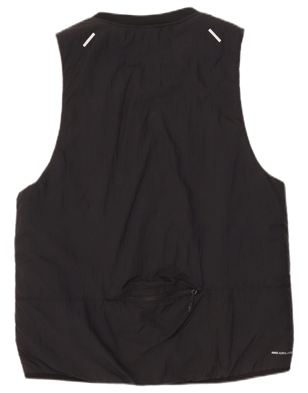Nike Damen Wattierte Weste UK 14 Medium Schwarz Nylon