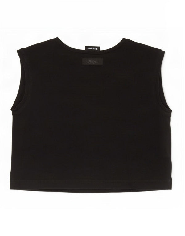 Diesel Mädchen-Trägershirt mit Grafik, 11–12 Jahre, Schwarz