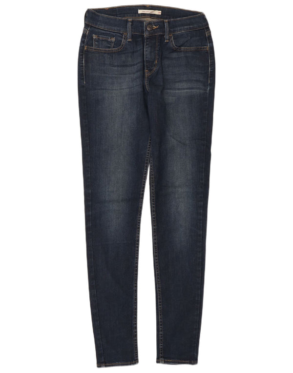 LEVI'S Damen 710 Super Skinny Jeans W28 L30 Marineblaue Baumwolle