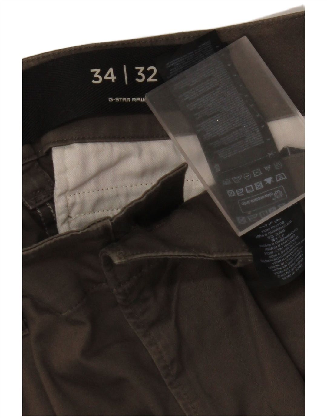 G-STAR Gerade Cargohose für Herren, W34, L32, Khaki, Baumwolle