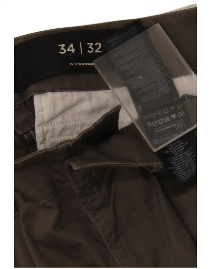 G-STAR Gerade Cargohose für Herren, W34, L32, Khaki, Baumwolle