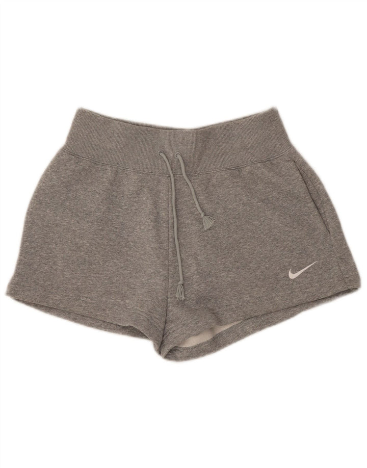 NIKE Damen Sportshorts UK 10 Small Graue Baumwolle