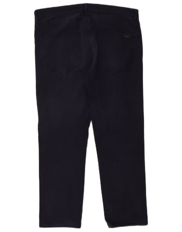 Zara Herren verkürzte gerade Jeans EU 46 XL W36 L26 Marineblau Baumwolle