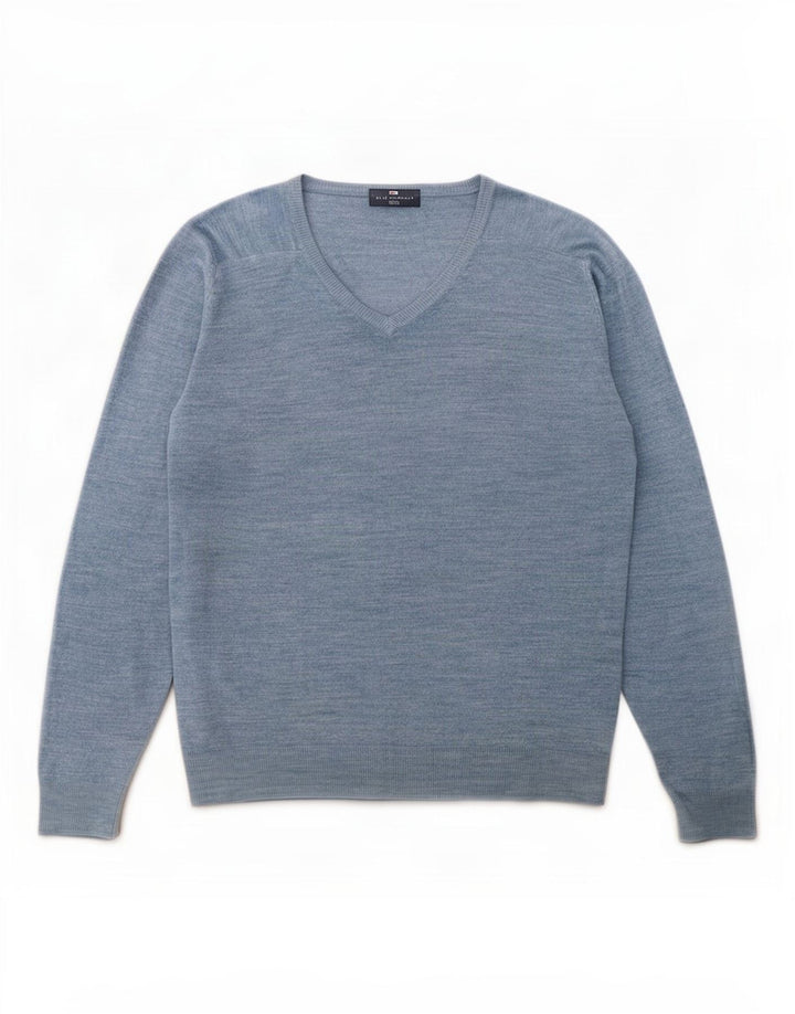 Marks & Spencer Herren-Pullover Harbor mit V-Ausschnitt, mittelgroß, Acryl, Blau