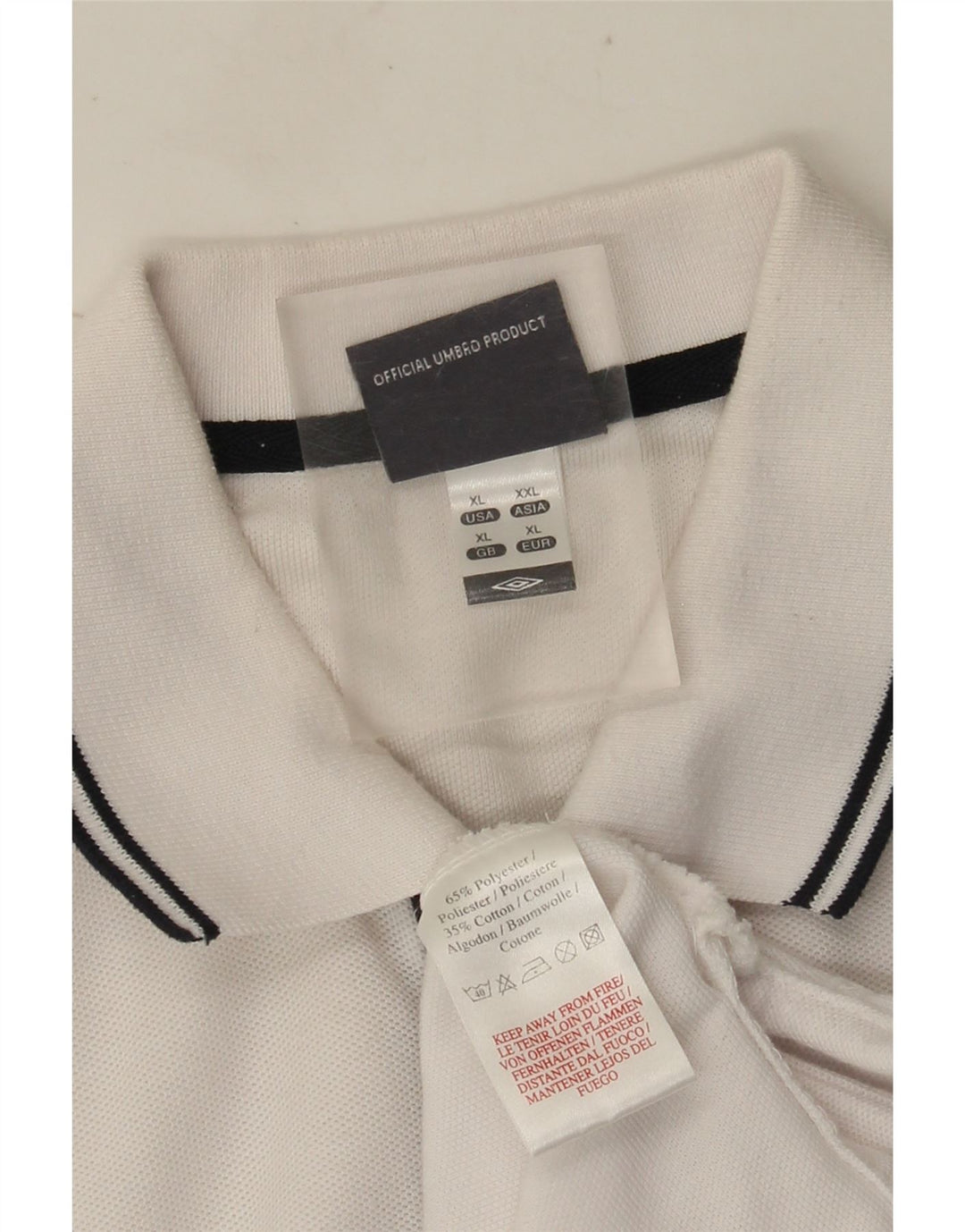 Umbro Herren Poloshirt XL Weiß Polyester