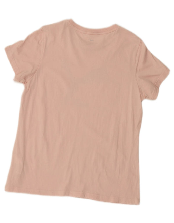 Puma Damen Grafik T-Shirt Top UK 14 Large Rosa Baumwolle