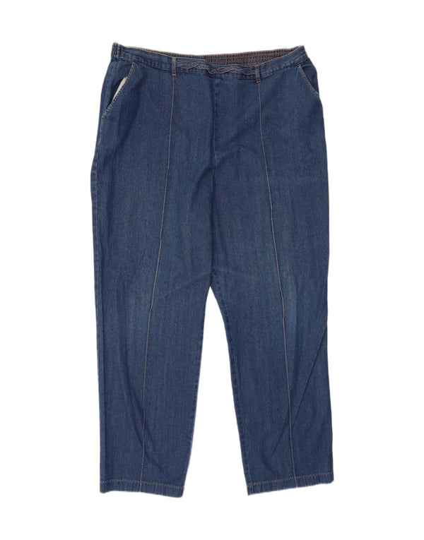 Marks & Spencer Damen High Waist Tapered Jeans UK 20 2XL W42 L30 Blau