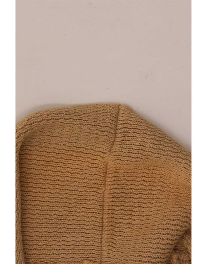Massimo Dutti Herren-Cardigan-Pullover aus mittelbeiger Baumwolle