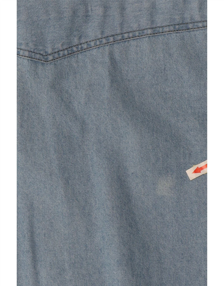 ARIZONA Herren-Jeanshemd mit kurzen Ärmeln, Größe L, Blau