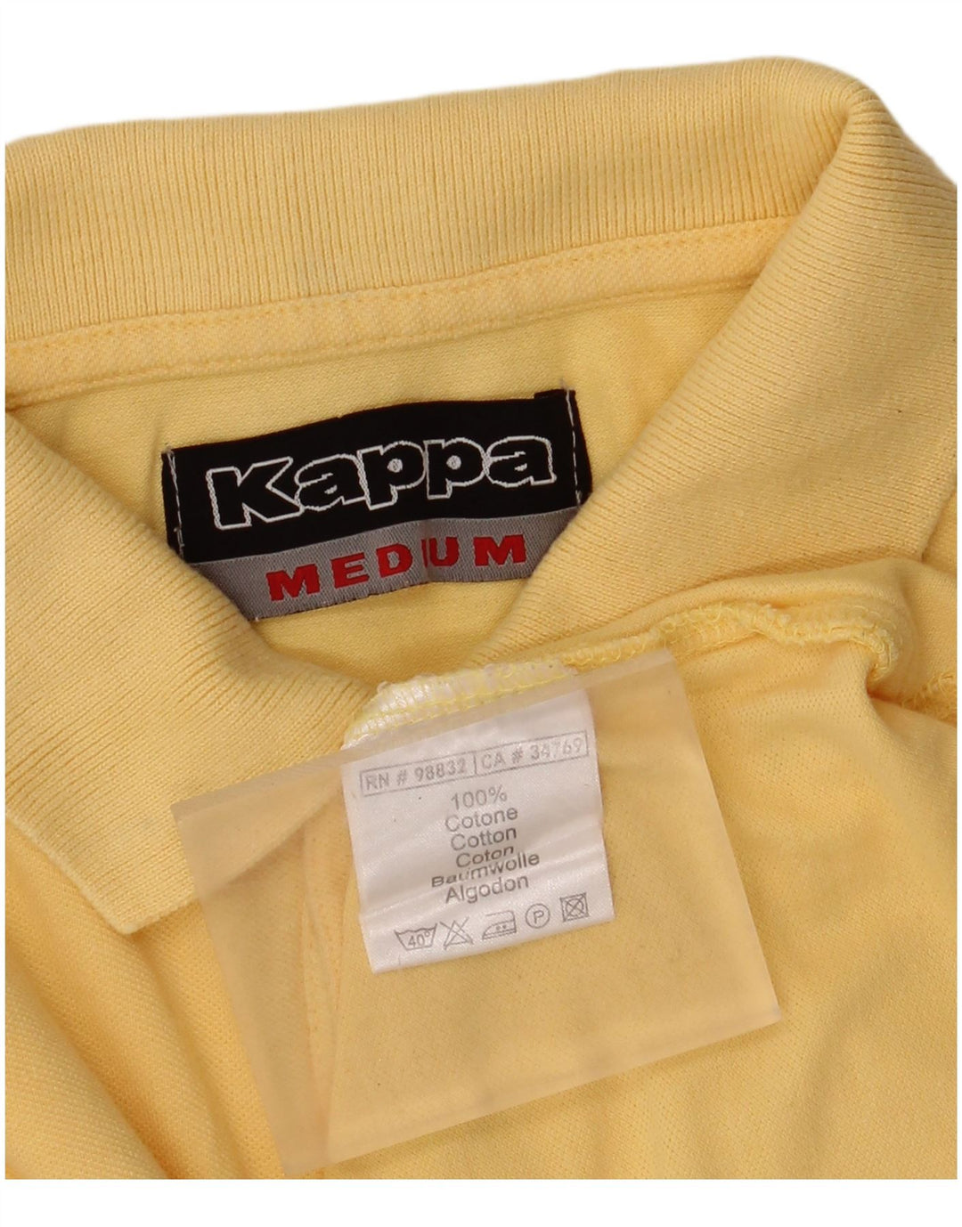 Kappa Herren-Poloshirt aus mittelgelber Baumwolle