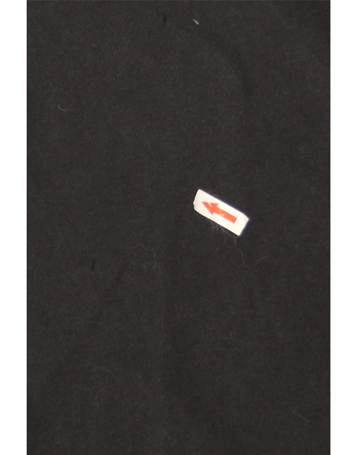 Nike Herren-T-Shirt mit Swoosh-Grafik, mittelschwarze Baumwolle