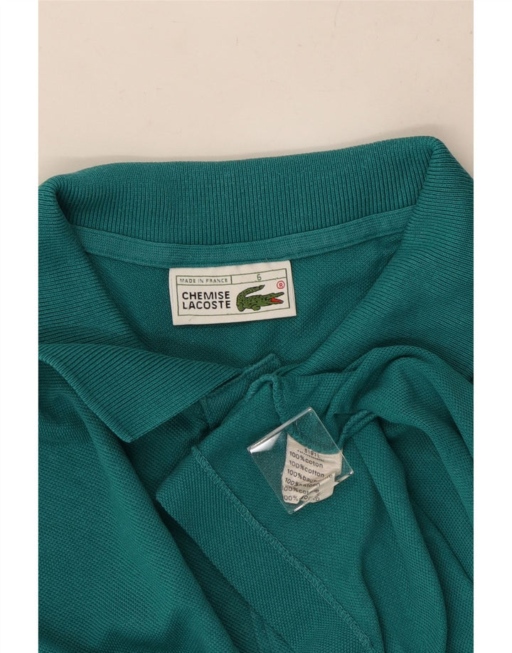 LACOSTE Herren Poloshirt Größe 6 XL Türkis Baumwolle
