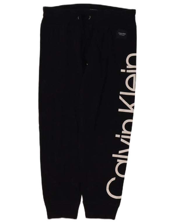 CALVIN KLEIN Damen Grafik-Trainingshose, Jogginghose, UK 14, mittelschwarz