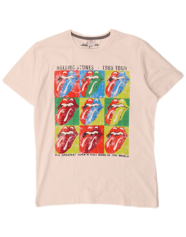 S.Oliver Herren Rolling Stones Graphic T-Shirt Top Large Weiß