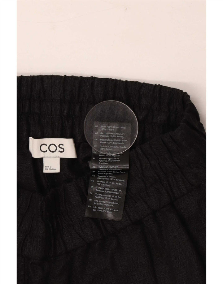 Cos Damen Casual Shorts Medium W28 Schwarz Leinen